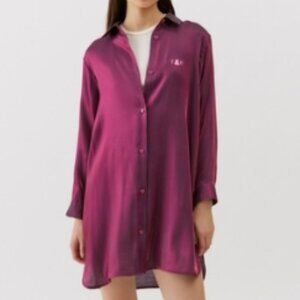 Teddy fresh iridescent shirt, dress burgundy S/M
